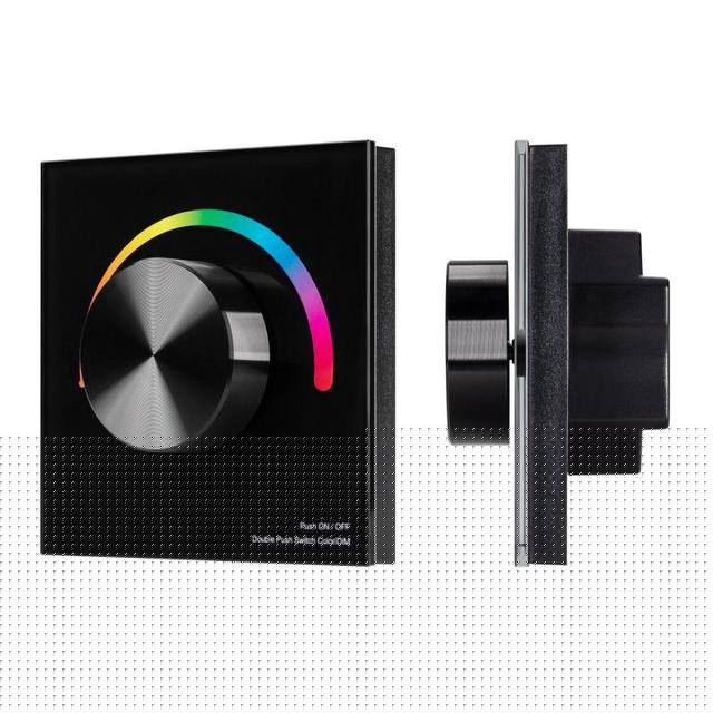 Панель SMART-P8-RGB-G-IN Black 12-24В 3х4А Rotary 2.4G IP20 пластик Arlight 033763