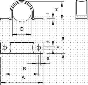 Скоба крепежная двухлапковая d7мм WN 7855 B 7 метал. оцинк. OBO 1044125