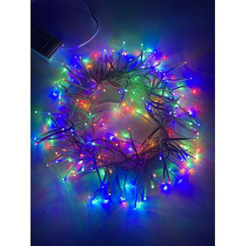 Гирлянда светодиодная "Мишура" 3.9м 200LED 220В IP20 бел. провод мультиколор ЭРА Б0047972