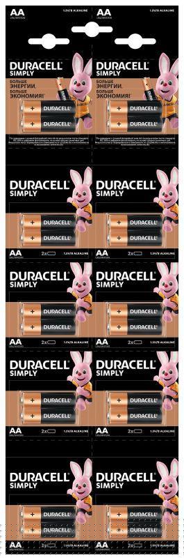 Элемент питания алкалиновый AA/LR6 LR6-2BL Basic 2х10 5010608 (блист.20шт) Duracell Б0051815