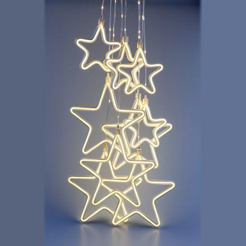 Гирлянда светодиодная "Занавес" "Неоновые звезды" ЕGNIG-ST 2.4х0.8м IP20 тепл. бел. 8 режимов Эра Б0051877