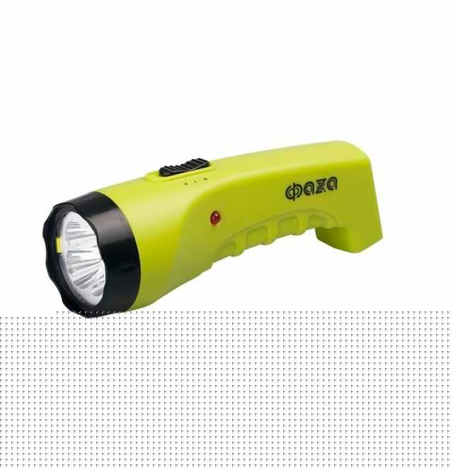 Фонарь аккумуляторный ручной AccuF2-L04-gn 4LED 2 режима: 100проц./25проц. аккум. 0.4А.ч выдвижная вилка индикатор зарядки зел. ФАZА 2857859