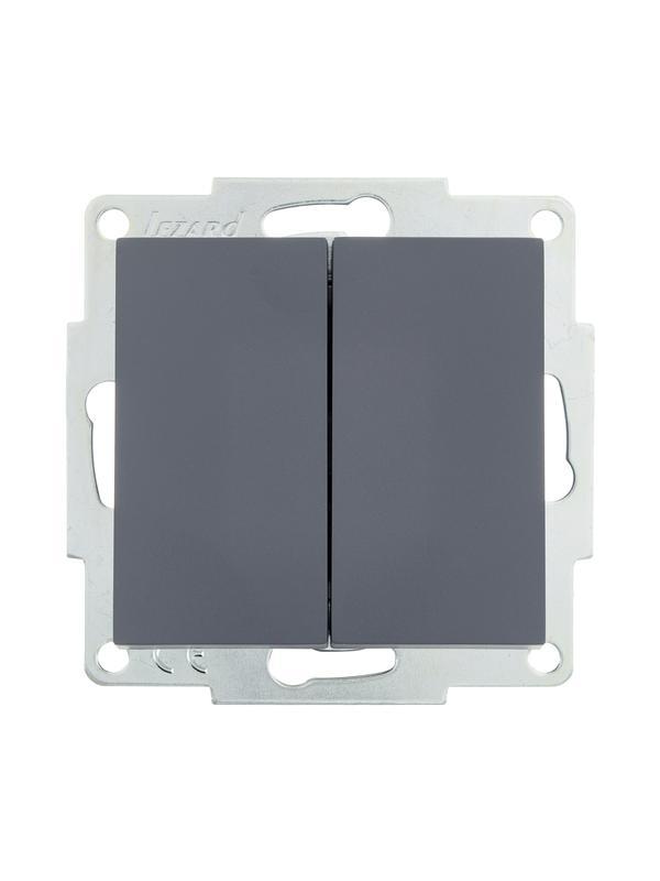 Выключатель 2-кл. СП Vesna механизм графит LEZARD 742-3488-101