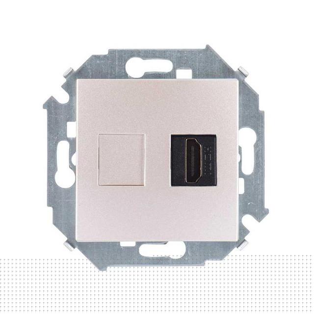 Розетка аудио/видео HDMI СП Simon 15 механизм шампань Simon 1591407-034